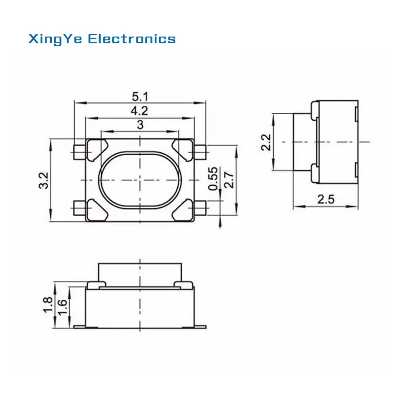 20 шт./лот Такт переключатель кнопка для освещения 4PIN 0.5A 3X4X2 5 micro touch SMD - купить по