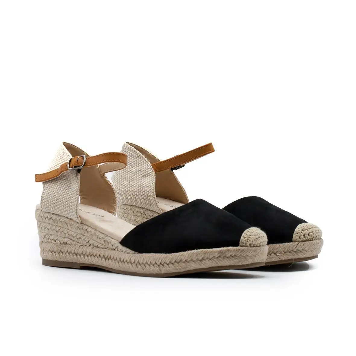 ZAPSHOP WOMAN SYNTHETIC SANDALS CUNA эспарто. Кожа SINTETICA. Высота: 4 см. Мод. Z90409|Боссоножки и