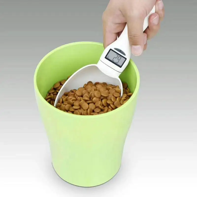 Лопатка для еды собак мерный совок домашних животных цифровые весы ложка с