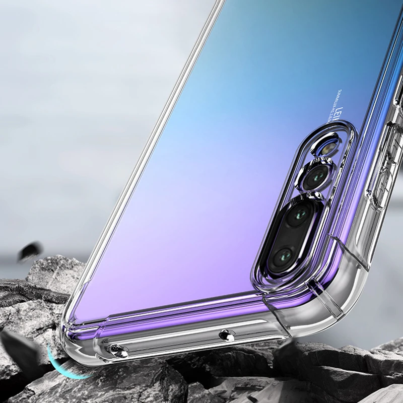 Summfish Full Shockproof Clear Silicone Case For Huawei Mate 10 30 Pro P40 Soft TPU Phone Cover case Honor 9A 8X 7X | Мобильные