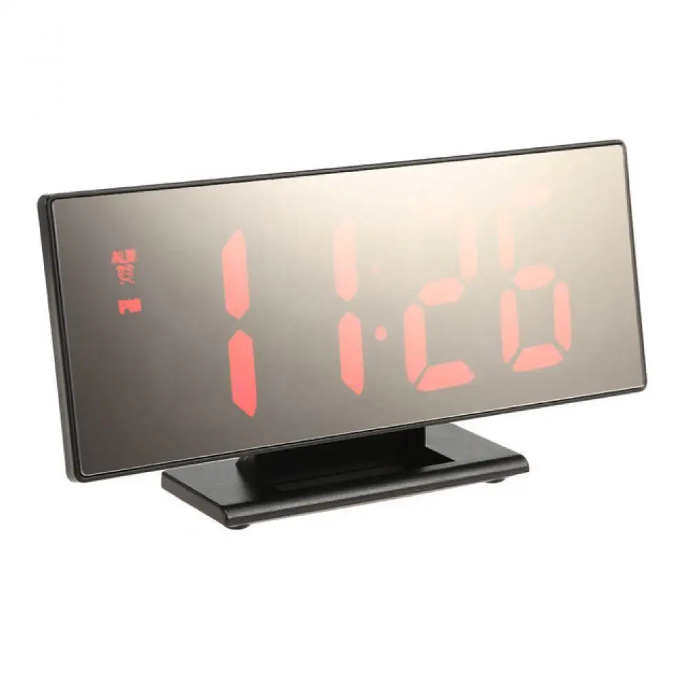 Светодио дный светодиодные зеркальные часы с цифровым будильником USB CableSnooze