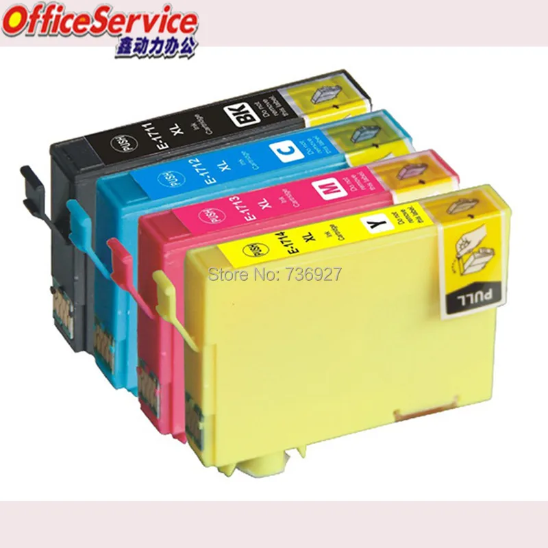 Совместимый картридж T1711 T1701 для принтера Epson совместимый с чернилами принтеров и