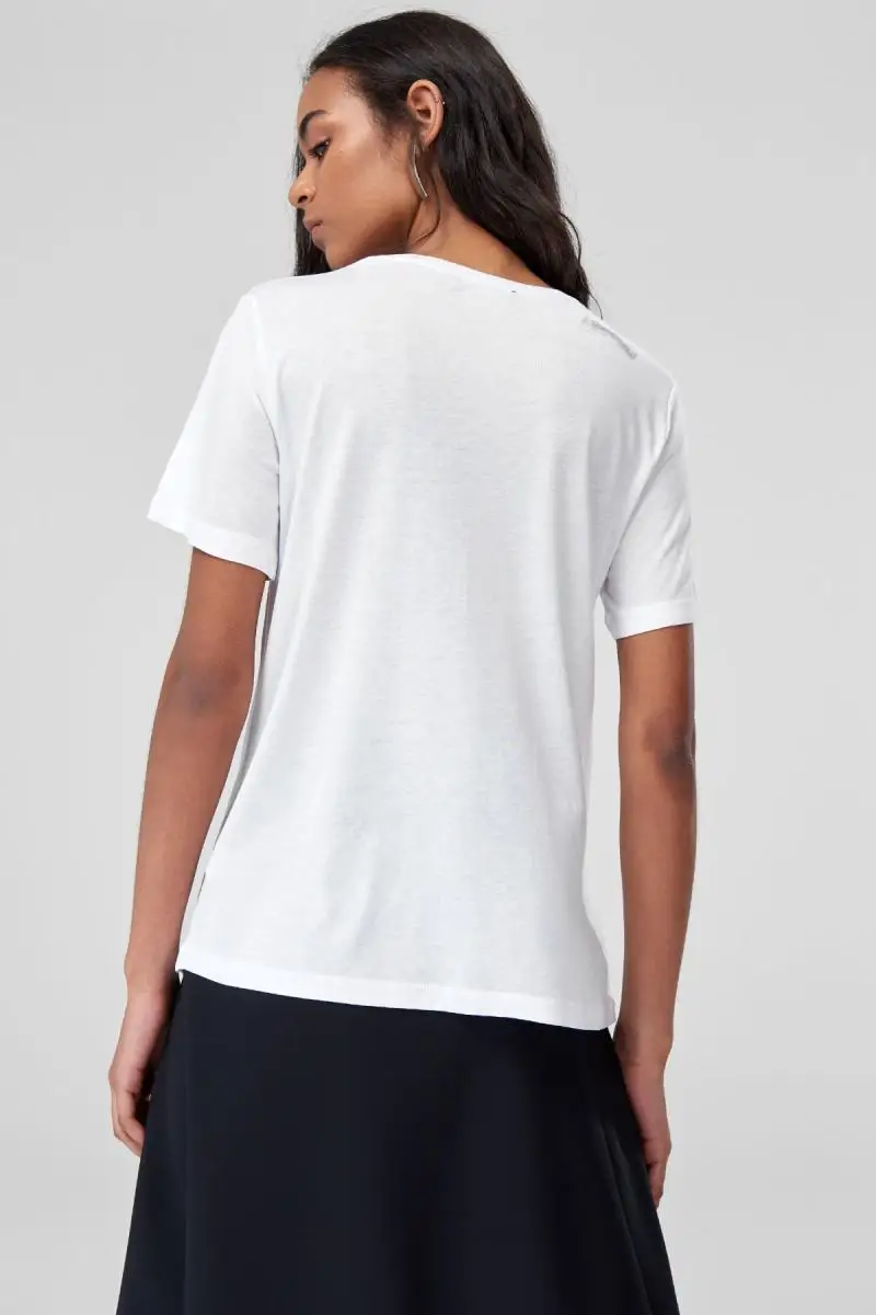 Trendyol экрю каменная деталь трикотажная футболка TCLSS18KD0019 | Женская одежда