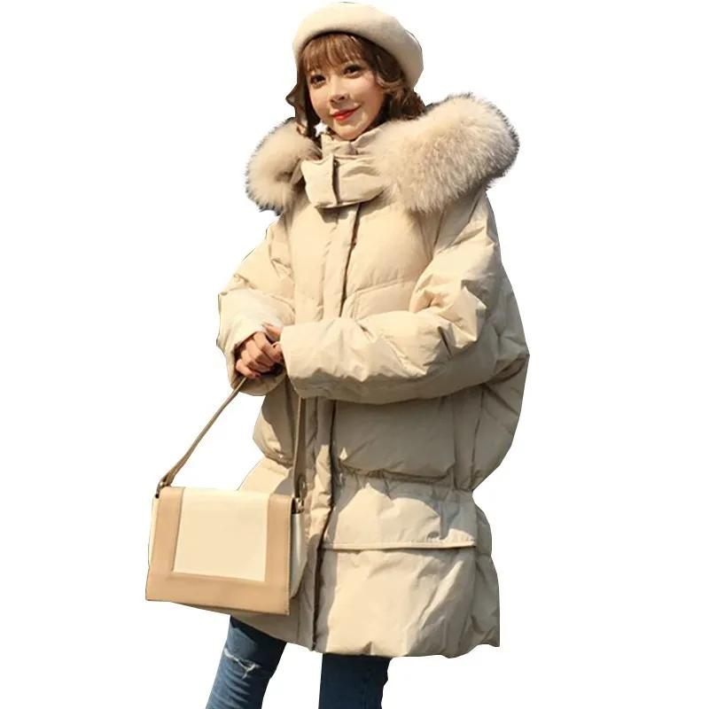 Cotton Woman 2018 Loose Winter Clothes Plus Size Padded Jacket Korean BF Long Fund Cotton-padded Clothes INS Bread Serve Parka