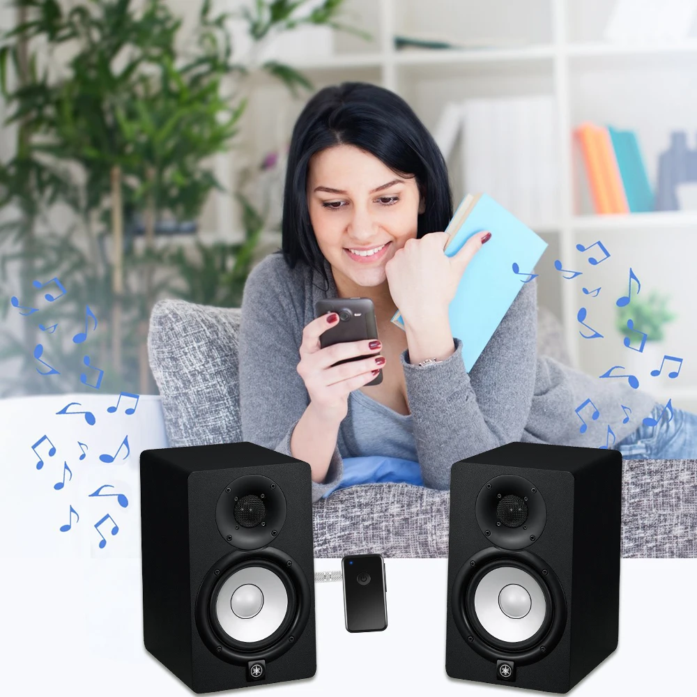 Powstro Универсальный Bluetooth 4 2 аудио приемник 3 5 мм адаптер перезаряжаемый Hands free