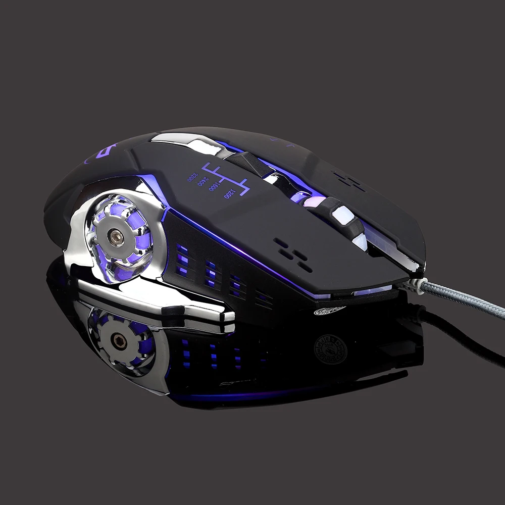 Warwolf Q8 Проводная игровая клавиатура Мышь Регулируемый Точек на дюйм Красочный