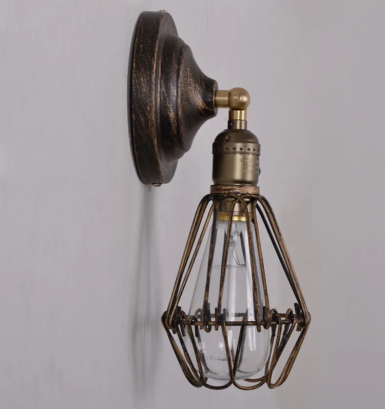 

Black Loft Iron Wall Lamp Retro Vintage Lighting Indoor Wall Lamp American industrial Lighting lifting pulley wall light