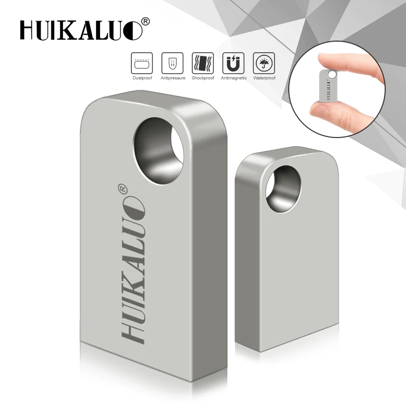 Huikaluo USB 2 0 Мини металлический портативный флеш накопитель 8 ГБ 16 32 64 флешка диск
