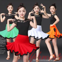 summer girls latin dance costumes children latin dance skirts practice clothes competition clothes girls latin dance clothes