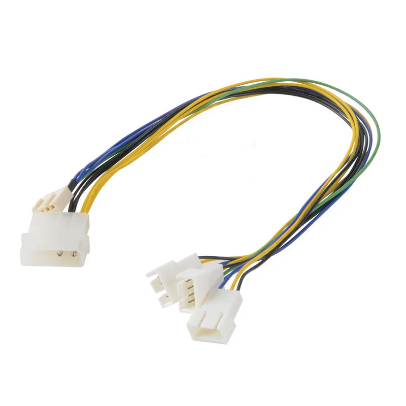 4Pin PWM вентиляторы кабель питания сплиттера PC DIY 4-контактный IDE Molex разветвитель