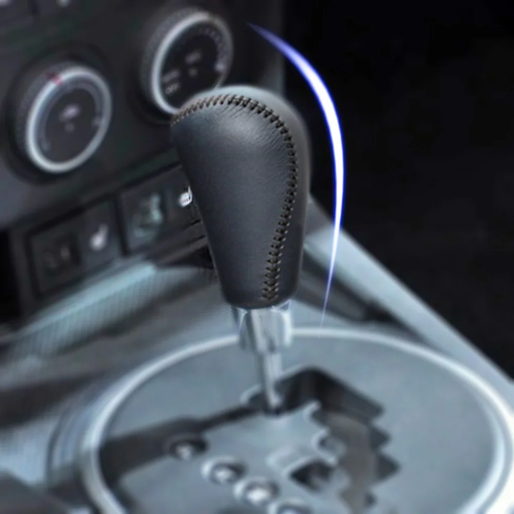 Для Mazda натуральная кожа чехол для рычага переключения передач ручная работа
