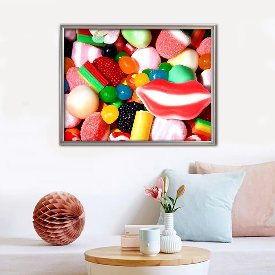 EverShine 5D Diamond Painting Full Square Candy Cross Stitch Embroidery Mosaic Rhinestones Handmade For Children's Gift|Алмазная