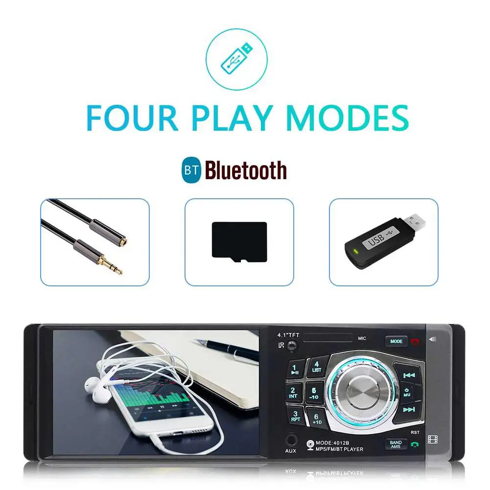 4 1 В DIN автомобильный MP5 плеер Bluetooth fm-передатчик стерео радио HD экран Mp3 Hands-free