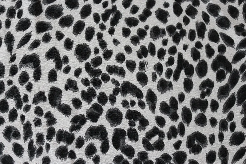 2019 Women Leopard Print Dress Spring Summer Long Sleeve Casual Midi Elegant High Waist Chiffon Chic Sexy V-Neck Party Dresses | Женская
