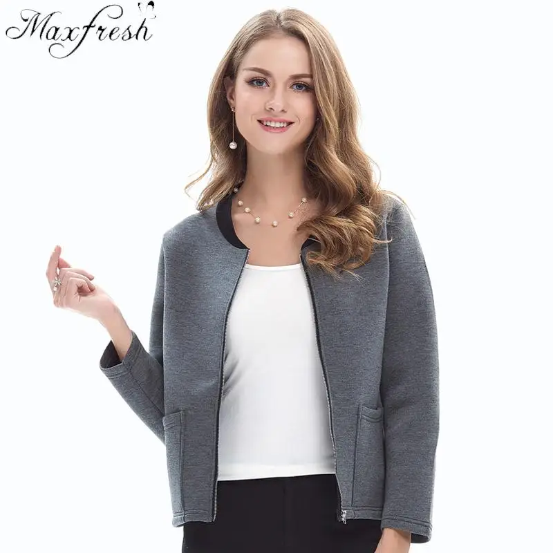 Maxfresh Повседневное весенние и осенние куртки пальто на молнии Одежда с длинным