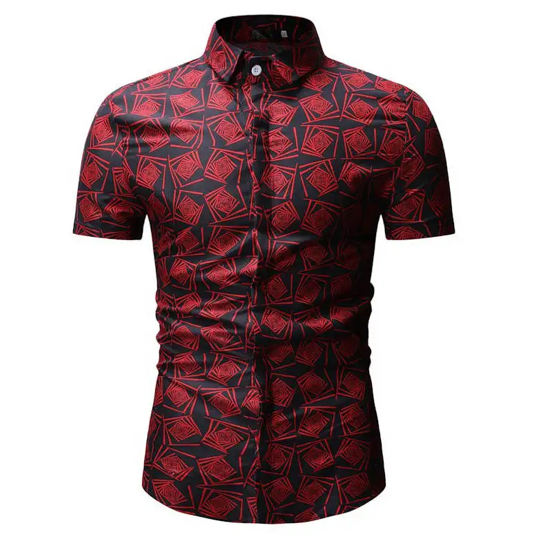 Мужская гавайская рубашка мужская повседневная camisa masculina с принтом пляжные