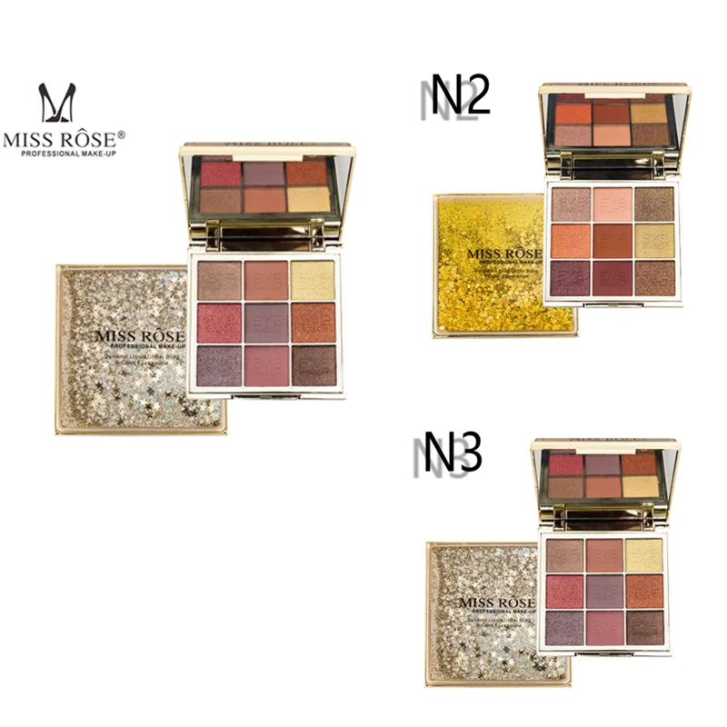 MISS ROSE матовое стекло с перламутровым эффектом палитра теней для век Mirage Quicksand 9