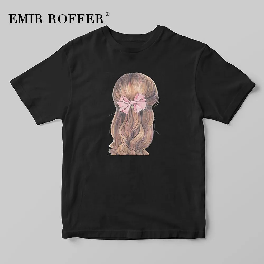EMIR ROFFER Harajuku Kawaii японская рубашка для женщин Корейский Ulzzang Графический футболки 90