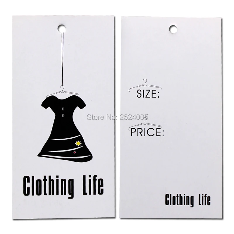 

customized clothing wedding dress hang tag/swing tag/garment printed tags/clothing label printing/logo 200 pcs a lot