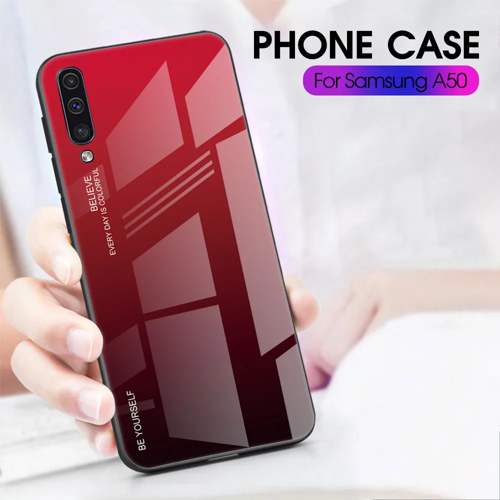 Закаленное Стекло защитный корпус для мобильного телефона Чехлы samsung Galaxy A30 A50 M10