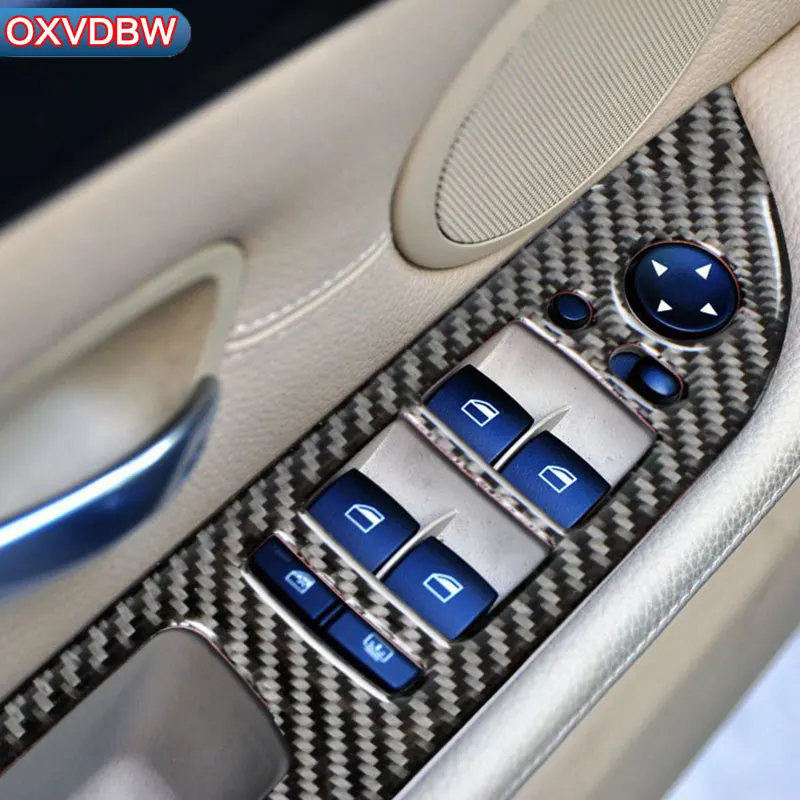 Аксессуары для bmw e60 автомобильная наклейка стеклоподъемник из углеродного