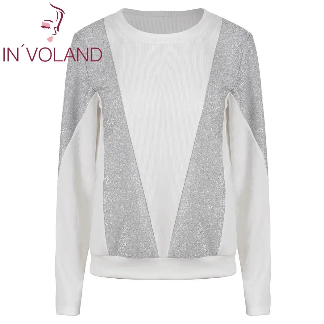 Новая мода женщин случайные o образным вырезом Лоскутная НЕТ длинные регулярные