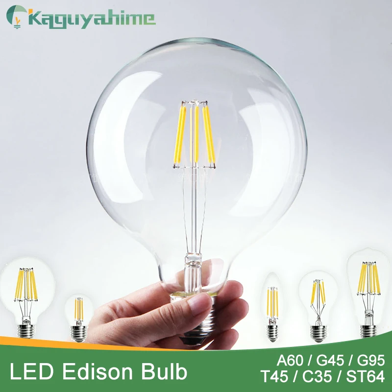 Высокий яркий E27 E14 светодиодный лампы Винтаж Светодиодная лампа edison 220 V Ретро