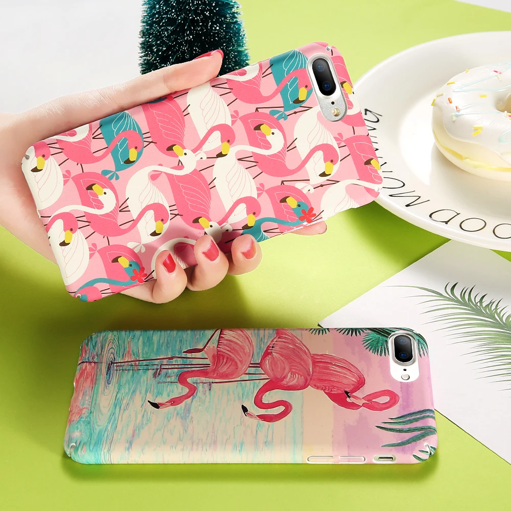KISSCASE Чехлы фламинго для iPhone X 10 8 7 6 6S Plus чехол милый девчачий Матовый Жесткий 5 5S SE