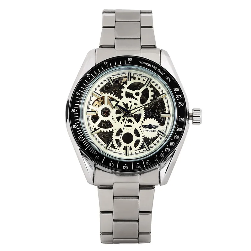 Роскошные механические часы с скелетом Tourbillon Мужские автоматические