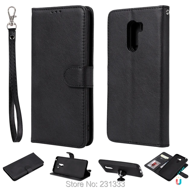 Автомобильный Магнитный чехол кошелек на присоске кожаный для Xiaomi Pocophone F1 Redmi NOTE 6
