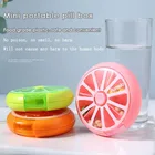 Портативный вращающийся контейнер для таблеток, 7 дней, 1 неделя, уличный дозатор лекарств для путешествий, Круглый Мини-контейнер для хранения фруктов