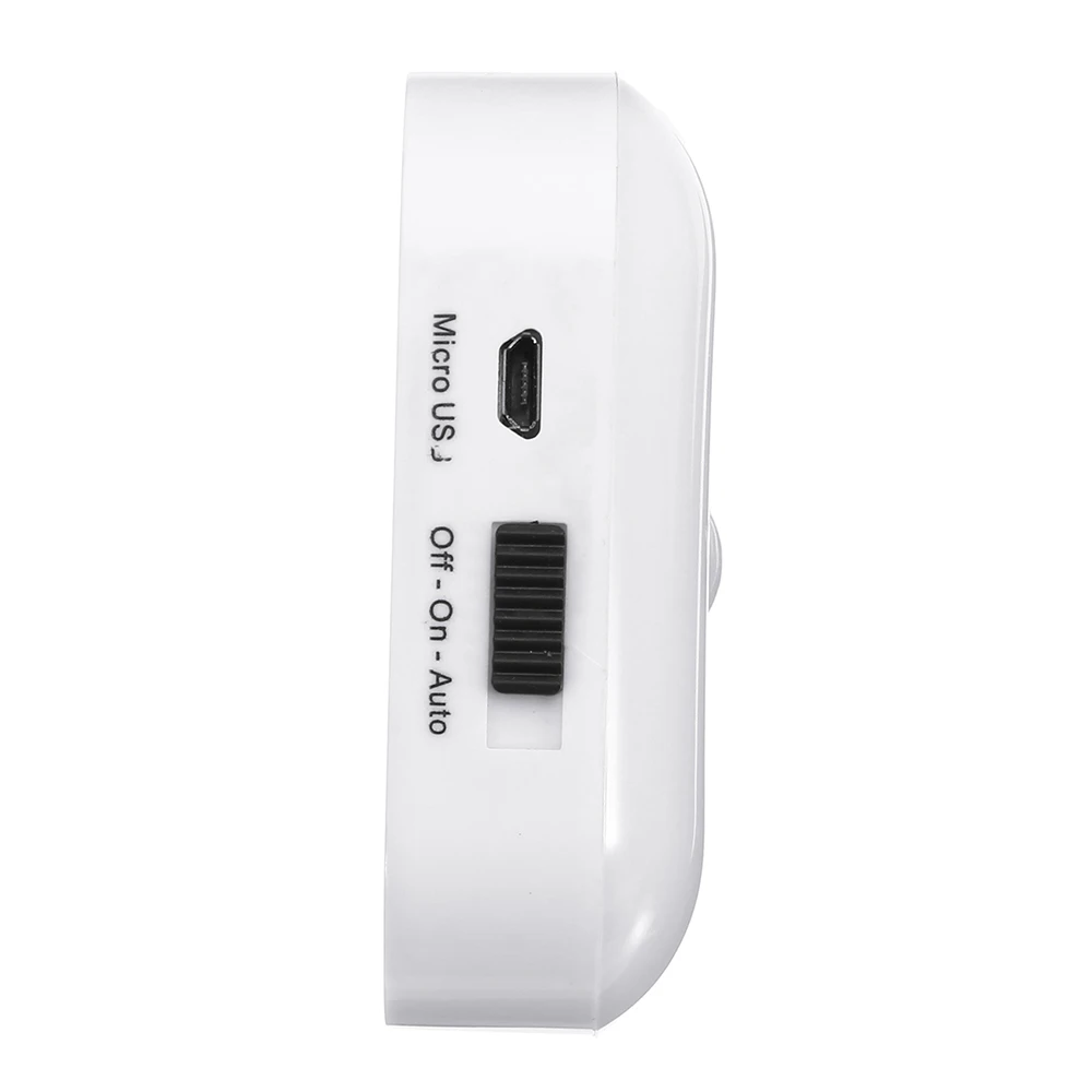 CLAITE 1W USB Перезаряжаемый 8 LED PIR датчик движения ночник теплый белый/белый шкаф