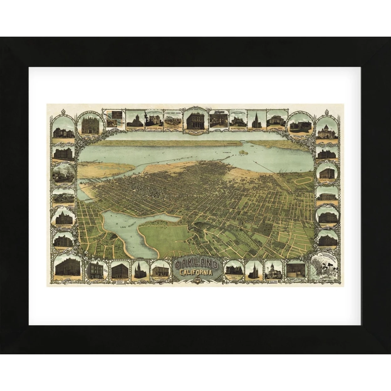 Oakland California 1900 (Framed) | Plaques &amp Signs