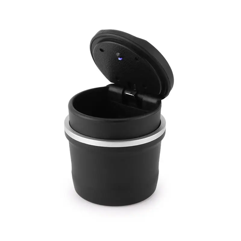 Car Cigarette Ashtray with Detachable Storange Box Blue LED Light Cover for BMW Cylinder Cup Holder Smokeless |