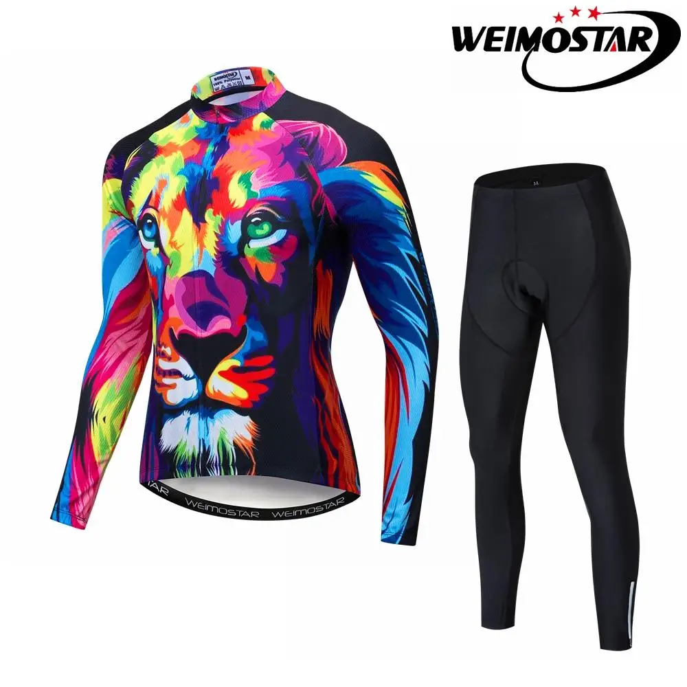 

Weimostar Men Long Sleeve Cycling Clothing Autumn Winter Cycling Jersey Sets Breathable Bicycle Clothes Mtb Bike Jersey Wear
