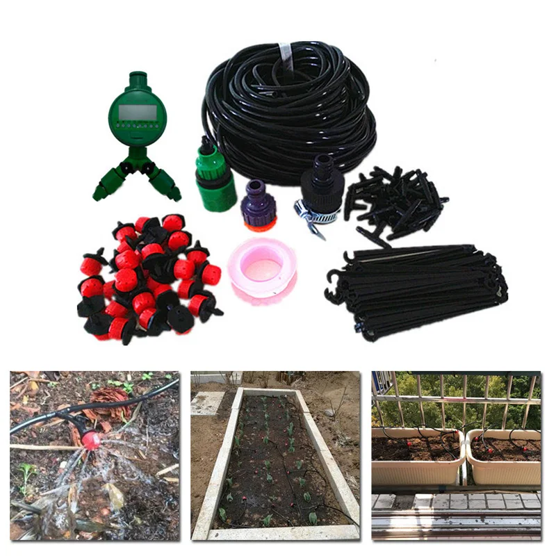 10 м DIY микро капельного орошения система автоматический таймер Self завод шланг для
