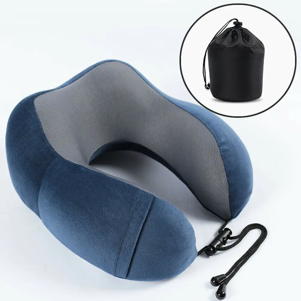 U-образная подушка из пены памяти для путешествий дома шеи мягкая самолета