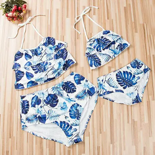 Семейные купальники для мамы и дочери подходящие детей летние популярные