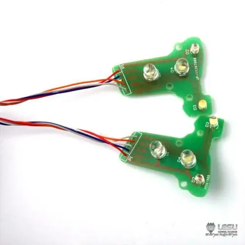 LESU печатная плата светодиодный фары для 1/14 DIY Tamiya Benz бампер модель