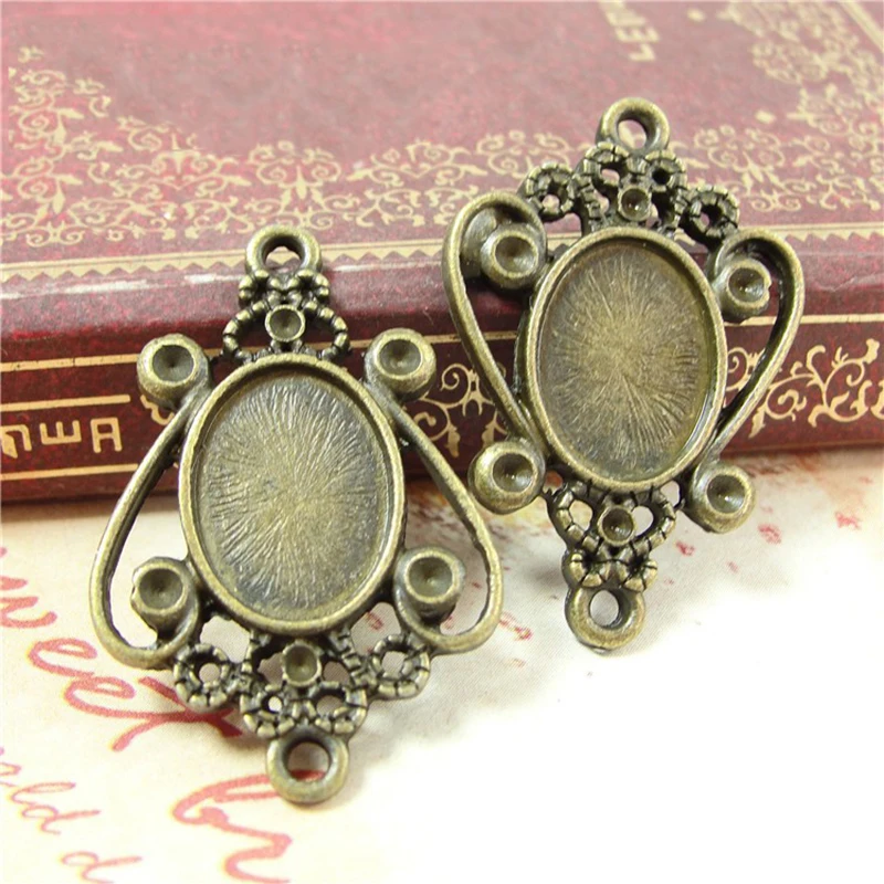 20pcs New Alloy Pendant Bottom Support 14*10MM, DIY Accessories Ancient Silver / Ancient Bronze Jewelry Wholesale