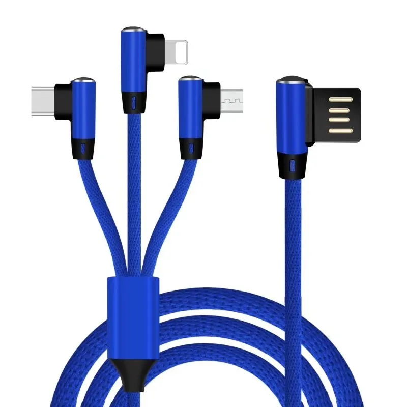 3 в 1 Usb кабель Micro USB Type C зарядного устройства для iPhone X XS 7 8 6s Plus Sony Samsung длинные