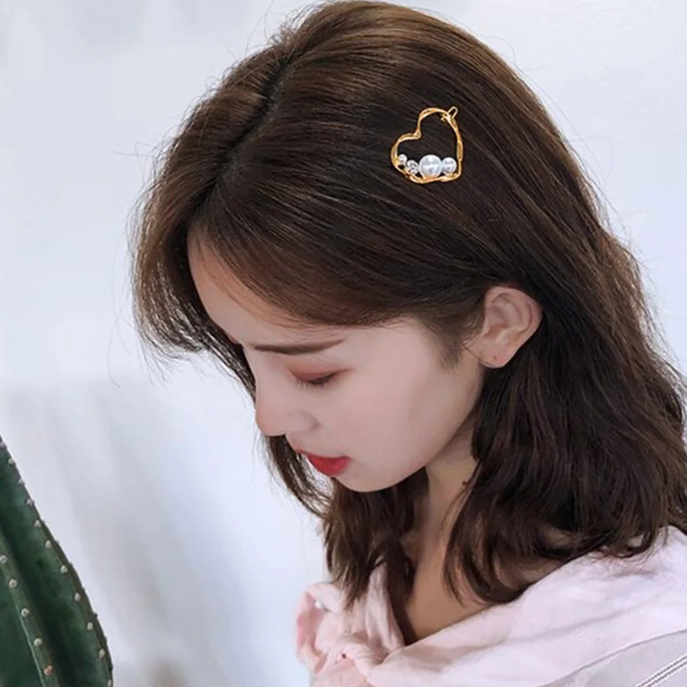 Женские аксессуары для волос геометрические круглые заколки в форме сердца