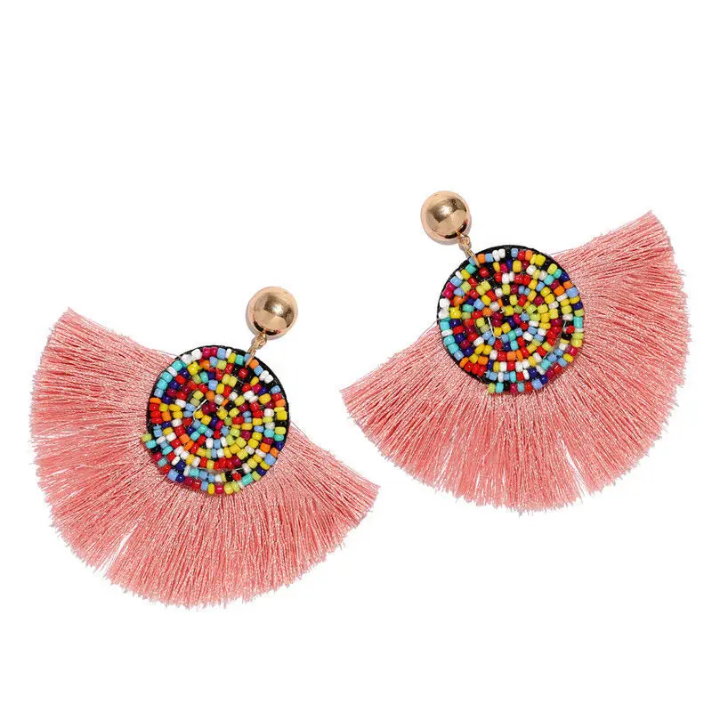 Fashion Classic Ethnic Multicolor Tassel Earrings for Women Girls Party Vintage Glamour Bohemian Drop Jewelry Gift | Украшения и
