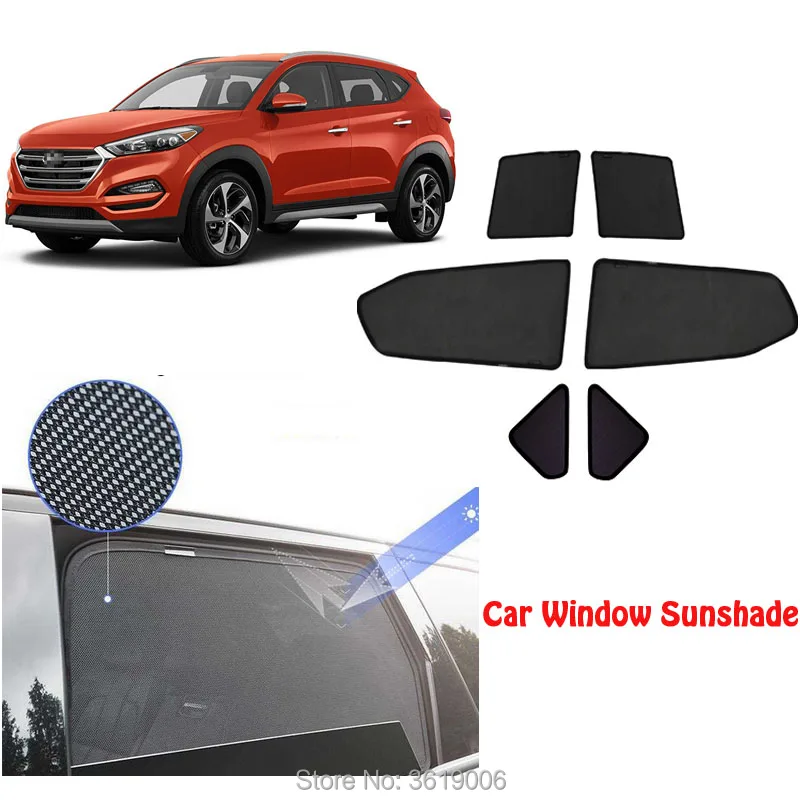 Высококачественная Автомобильная шторка для Hyundai IX45 Santa Fe 2013 2018 6 шт. магнитная от