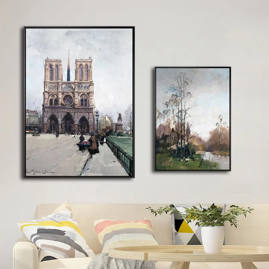 Home Decoration Print Canvas Art Wall Pictures for Living Room Poster Paitings French Eugene Galien Laloue | Дом и сад