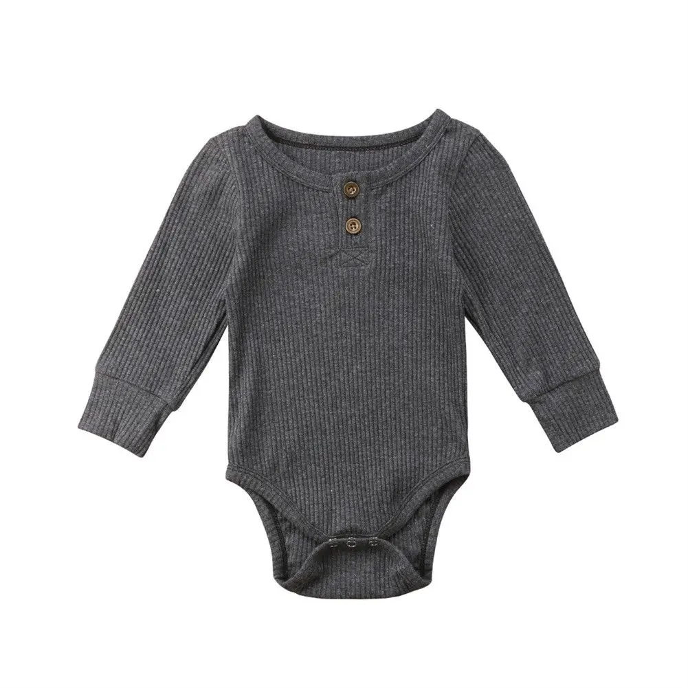 Unisex Newborn Baby Knit Romper Long Sleeve Solid Color Girls Knitted Jumpsuit Playsuits Outfits Infant One-pieces Clothes | Мать и