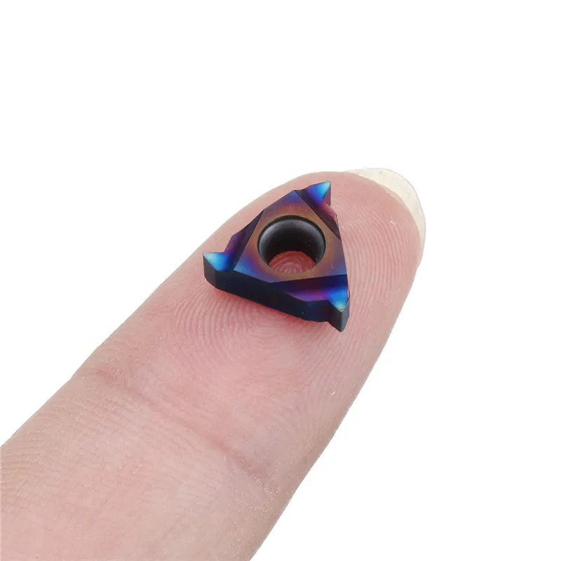 

DANIU 10pcs HRC45 Blue-nano 11ER A60 Carbide Insert External Threading Insert For Thread Turning Tool Holder Boring Bar