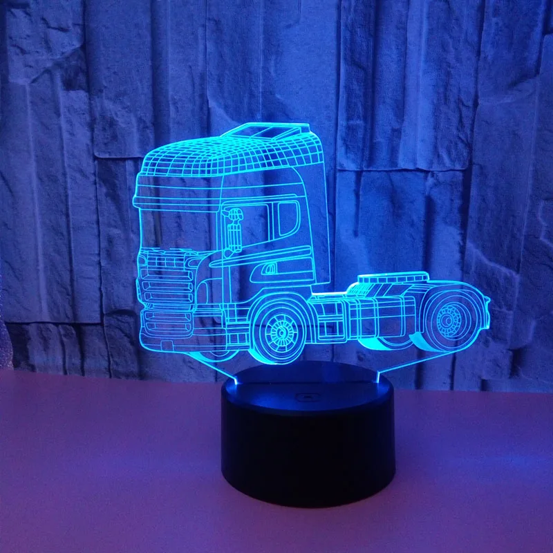 YIMIA Trucks Форма 3D дизайн светодиодный ночник для дома Decora 5 V изменение цвета лампа с