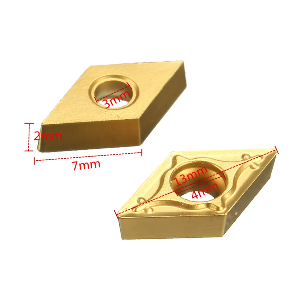 10 шт./кор. DCMT 0702 твердосплавные вставки 7x7x2 мм для стали CNC Semi Finishing Gold|Токарный