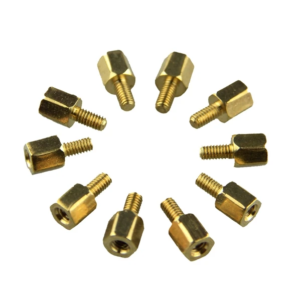 Новый DIY проект 40 шт M2.5 x 5 + мм шестигранные латунные противостояние прокладки